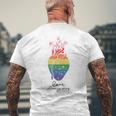 Love Wins Always Lgbt Lgbtq レインボープライド月間サポート メンズTシャツ バックプリント 高齢者への贈り物