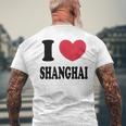 I Lovehanghai アイ・ラブ・シャンハイ メンズTシャツ バックプリント 高齢者への贈り物