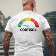 Low Cotisol Maxxing おもしろミーム ソーシャルメディア 自己改善 メンズTシャツ バックプリント 高齢者への贈り物