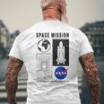 Nasa 宇宙ミッション・ディメンション メンズTシャツ バックプリント 高齢者への贈り物