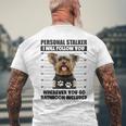 Personaltalker Yorkie ファニーヨークシャー犬好き オーナーミーム メンズTシャツ バックプリント 高齢者への贈り物