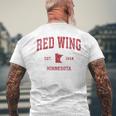 Red Wing ミネソタ Mn ビンテージ スポーツデザイン レッドプリント メンズTシャツ バックプリント 高齢者への贈り物