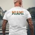 Retro Miamiintage Classic Miami メンズTシャツ バックプリント 高齢者への贈り物