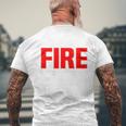 Wildland Hotshot Crew Fire Rescue Department 消防士 メンズTシャツ バックプリント 高齢者への贈り物