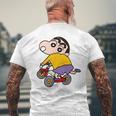 【まんが】クレヨンしんちゃん 三輪車しんちゃん メンズTシャツ バックプリント 高齢者への贈り物
