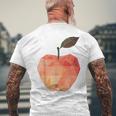 りんご フルーツ モチーフ アート りんご メンズTシャツ バックプリント 高齢者への贈り物