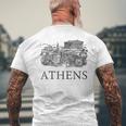 アテネギリシャ-ギリシャのお土産-アテネ メンズTシャツ バックプリント 高齢者への贈り物