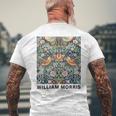 ウィリアム・モリス いちご泥棒 ポスター ビンテージ タペストリー William Morris メンズTシャツ バックプリント 高齢者への贈り物