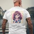 カワイイアニメ ちびガール バブルティー ボバミルク オタク メンズTシャツ バックプリント 高齢者への贈り物