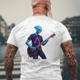 バックプリント ギタリスト エイリアン グラフィック ギター エイリアン ギタリスト メンズTシャツ バックプリント 高齢者への贈り物