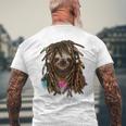 ドレッド ヒップホップ レゲエ 動物 ナマケモノ メンズTシャツ バックプリント 高齢者への贈り物