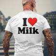 ハートミルクが大好き メンズTシャツ バックプリント 高齢者への贈り物