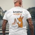 バセンジーママ犬愛好家 メンズTシャツ バックプリント 高齢者への贈り物