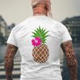 パイナップル コスチューム フルーツ コスチューム フルーツ ハワイ Pineapple メンズTシャツ バックプリント 高齢者への贈り物