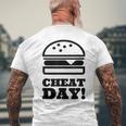 ファニージム チートデー ハンバーガー キャブ フード メンズTシャツ バックプリント 高齢者への贈り物