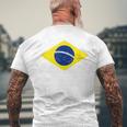 ブラジルの国旗ブラジル メンズTシャツ バックプリント 高齢者への贈り物