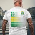 ブラジル国旗 10番 ブラジル サッカー メンズ レディース ボーイズ ガールズ キッズ メンズTシャツ バックプリント 高齢者への贈り物