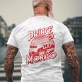 プリンス・オブ・モナコ 16 ミニマリスト レーシングの背景 メンズTシャツ バックプリント 高齢者への贈り物