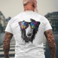 ボルゾイ 犬 モチーフ ペット イラスト サングラス ボルゾイ メンズTシャツ バックプリント 高齢者への贈り物