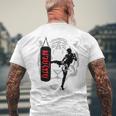 ムエタイ 格闘技 タイ ボクシング コーチ 恋人へのギフト メンズTシャツ バックプリント 高齢者への贈り物