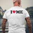 レッドハートデザイン I Love Me メンズTシャツ バックプリント 高齢者への贈り物