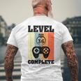 レベル 36 コンプリート 36Th 面白い 結婚記念日 カップル向け メンズTシャツ バックプリント 高齢者への贈り物