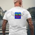 ロックスゲーム内でブレインロットゴッドラッキーブロック4頭脳を盗む メンズTシャツ バックプリント 高齢者への贈り物