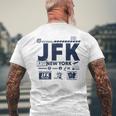 ヴィンテージ ニューヨーク Jfk 空港コード トラベルデイ レトロ Nyc 長袖tシャツ メンズTシャツ バックプリント 高齢者への贈り物