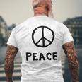 平和の印 平和のシンボル 世界平和 希望 調和 Peaceign World Peaceymbol Hope メンズTシャツ バックプリント 高齢者への贈り物