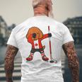 愉快なダビングプードル カナダ アイスホッケーファン ウィンタースポーツ メンズTシャツ バックプリント 高齢者への贈り物