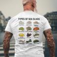 海洋ナメクジの種類科学海洋生物学チャート メンズTシャツ バックプリント 高齢者への贈り物