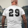 背番号 29 チーム短大スポーツ背番号付きユニフォーム メンズTシャツ バックプリント 高齢者への贈り物