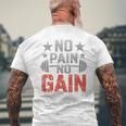 裏面にプリント No Pain No Gainign No Pain No Gain Meme メンズTシャツ バックプリント 高齢者への贈り物