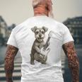 面白いtシャツ シュナウザー 犬 ギター イヌ メンズ 犬好き グッズ かわいい おもしろ 面白い 服 ネタ メンズTシャツ バックプリント 高齢者への贈り物