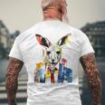 鮮やかなカンガルー、ネクタイ付き。 メンズTシャツ バックプリント 高齢者への贈り物