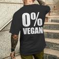 0 ビーガンゼロ パーセントビーガンカーニボア メンズTシャツ バックプリント 彼への贈り物