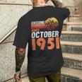 1951年10月 誕生日 メンズTシャツ バックプリント 彼への贈り物