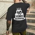 40年のお祝い イベント、記念日、誕生日。 メンズTシャツ バックプリント 彼への贈り物