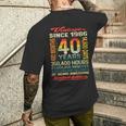 40歳 480ヶ月 すごい生まれ 1986年 40歳の誕生日 メンズTシャツ バックプリント 彼への贈り物