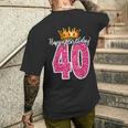 40歳 ハッピーバースデー キュート 40歳 誕生日 マッチング メンズTシャツ バックプリント 彼への贈り物