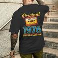 50 歳の誕生日プレゼント男性 1976 年 レトロ ビンテージ テープ メンズTシャツ バックプリント 彼への贈り物