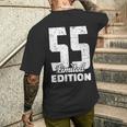 55歳の誕生日 限定版 記念日 ヴィンテージ 55歳 メンズTシャツ バックプリント 彼への贈り物