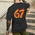 67 Fireixeven Meme Flames スラング 数字 面白い キッズ ティーン 長袖tシャツ メンズTシャツ バックプリント 彼への贈り物