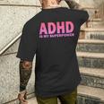 Adhdは私の超能力adhd意識セロトニン陽性 メンズTシャツ バックプリント 彼への贈り物