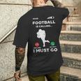 American Football Calling I Must Go ファニーコーチ メンズ レディース メンズTシャツ バックプリント 彼への贈り物