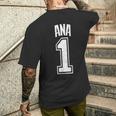 Anaサポーター番号 1番の大ファン メンズTシャツ バックプリント 彼への贈り物
