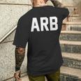 Arb International Airport Code Ann Arbor Michigan Travel メンズTシャツ バックプリント 彼への贈り物