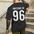 Awesome At 96 面白い96歳の誕生日のお祝いに 長袖tシャツ メンズTシャツ バックプリント 彼への贈り物