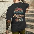 Awesomeince 1960 パームツリー 66歳の誕生日 メンズTシャツ バックプリント 彼への贈り物