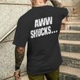 Awwhucksトウモロコシ好き 面白いことわざグラフィック メンズTシャツ バックプリント 彼への贈り物